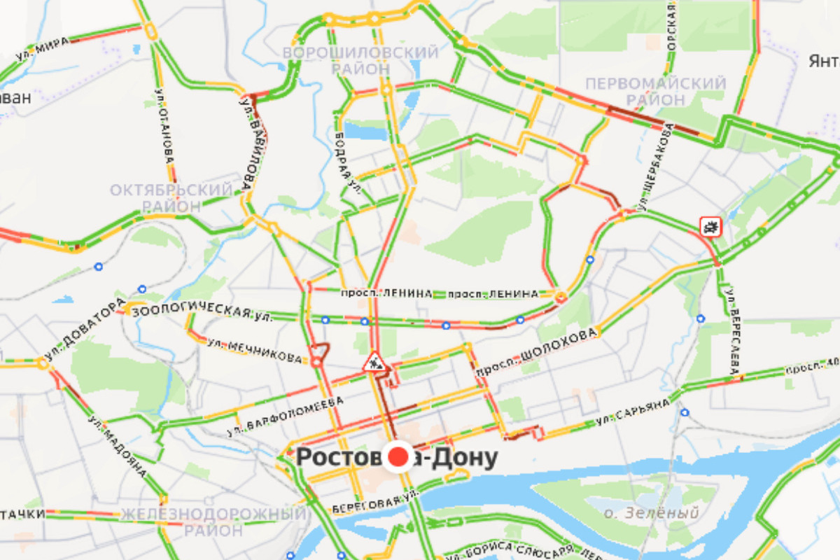 Ростов встал в восьмибалльных пробках вечером 30 сентября
