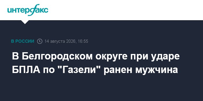 В Белгородском округе при ударе БПЛА по "Газели" ранен мужчина