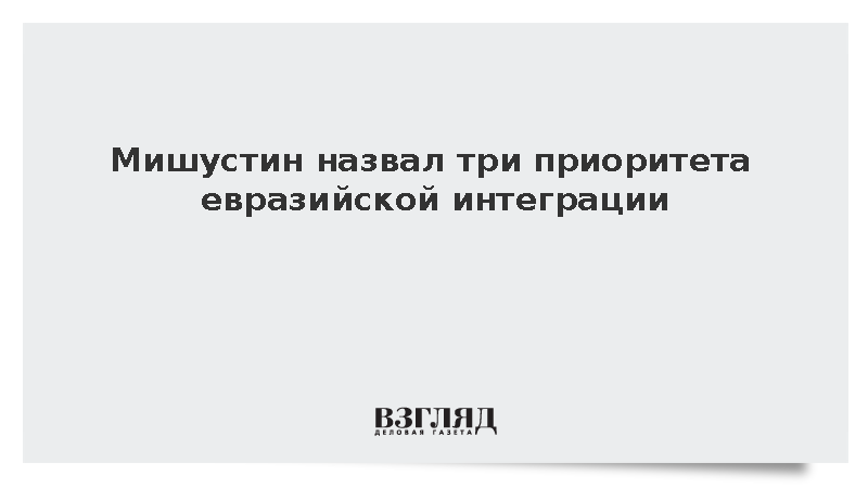 Мишустин определил продовольствие и логистику приоритетами развития ЕАЭС