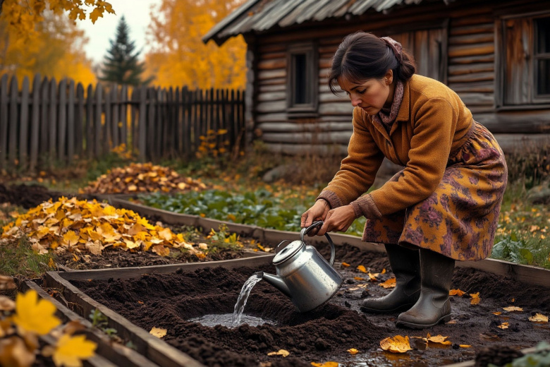 Лью на грядки в октябре — весной ни одного паразита: проволочник, медведка и тля исчезают