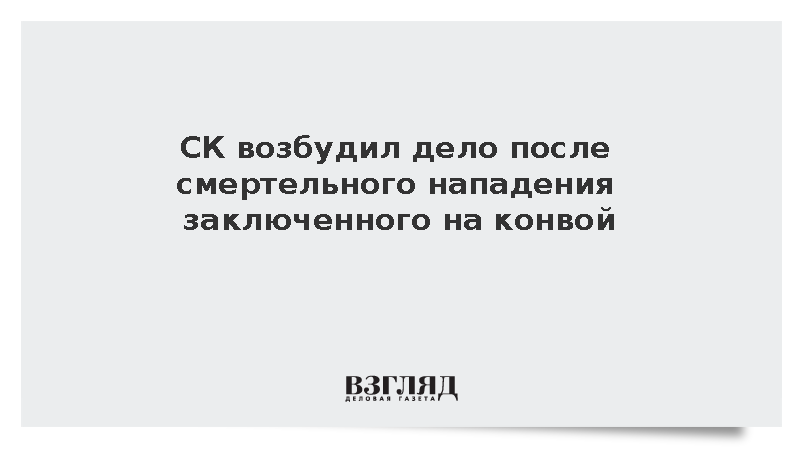 СК возбудил дело по трем статьям после нападения заключенного