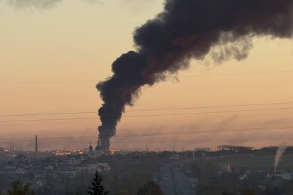 Здание «Укртелекома» загорелось в Днепропетровске