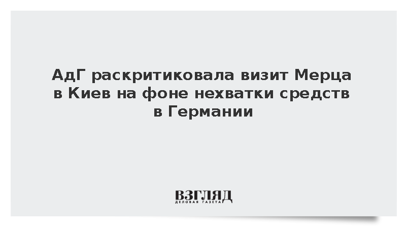 Партия «Альтернатива для Германии» осудила визит Мерца в Киев