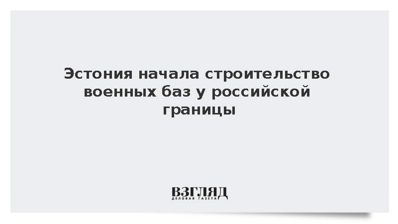 FT: Власти Эстонии перешли к стратегии активной обороны у российской границы
