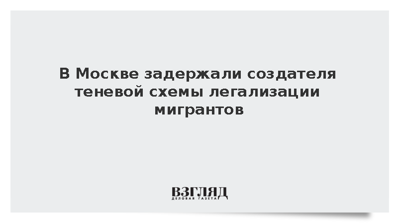 МВД: В Москве задержали организатора схемы легализации сотен мигрантов