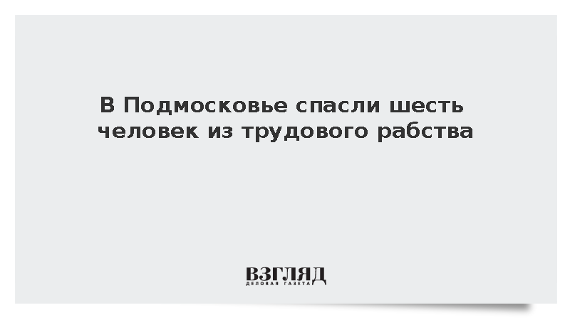СК: В Раменском спасли шесть человек из рабства в «работном доме»
