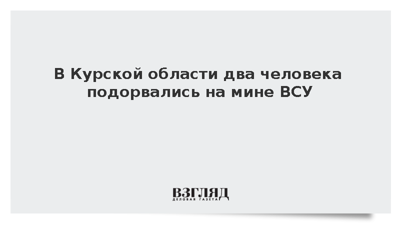 Хинштейн: В курском селе Жеденевка два человека подорвались на мине ВСУ