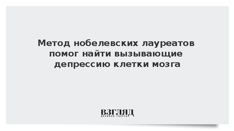 В России нашли отвечающие за депрессию клетки мозга