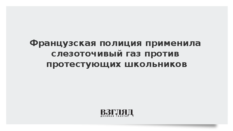 BFMTV: В ходе протестов во Франции задержали более 6 тыс. школьников
