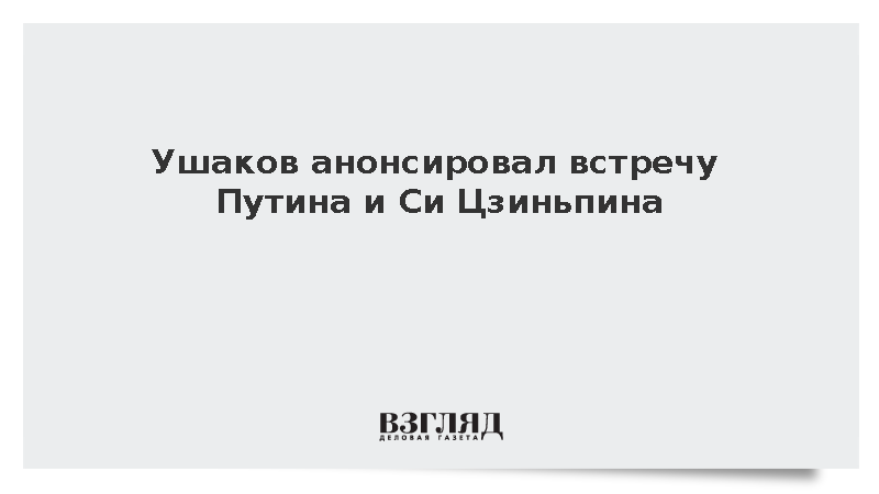 Ушаков: Путин встретится с Си Цзиньпином на полях саммита АТЭС