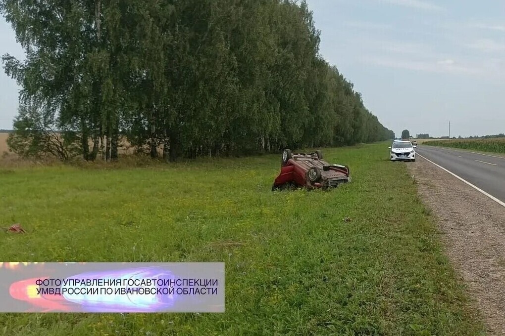 Пьяный ивановец перевернул машину с пассажиром