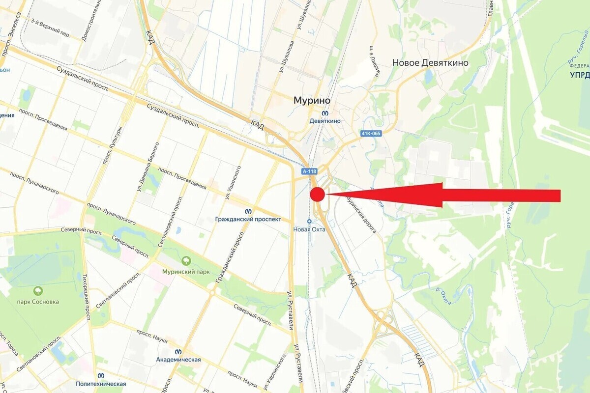 На КАД в районе Мурино ограничат скорость и закроют две полосы с 8 октября