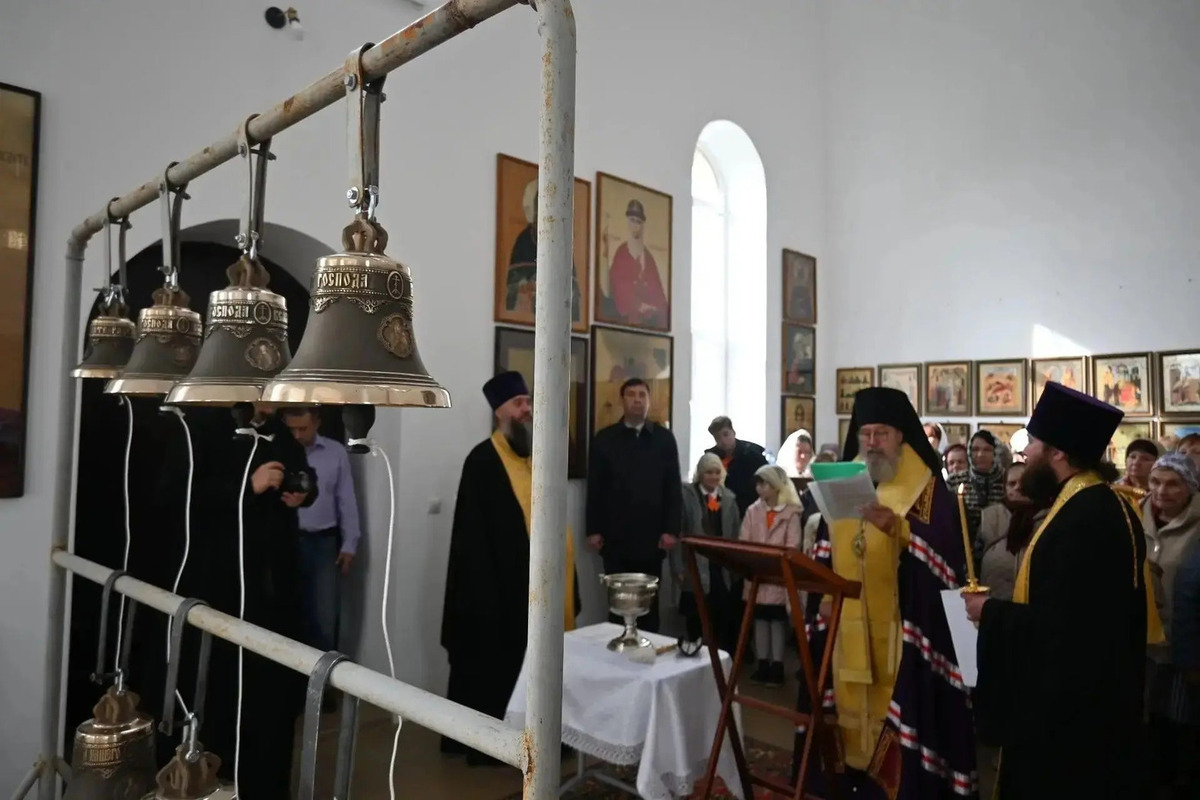 В Долгоруково впервые зазвонили колокола нового храма князя Владимира