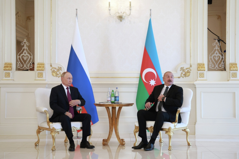 Появились кадры встречи Путина, Алиева и Бердымухамедова на саммите СНГ