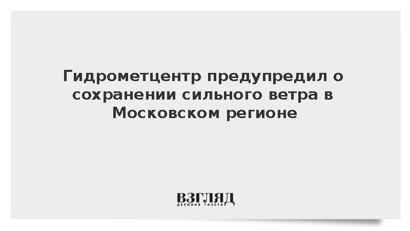 Гидрометцентр: Сильный ветер с дождями сохранится в Московском регионе еще сутки