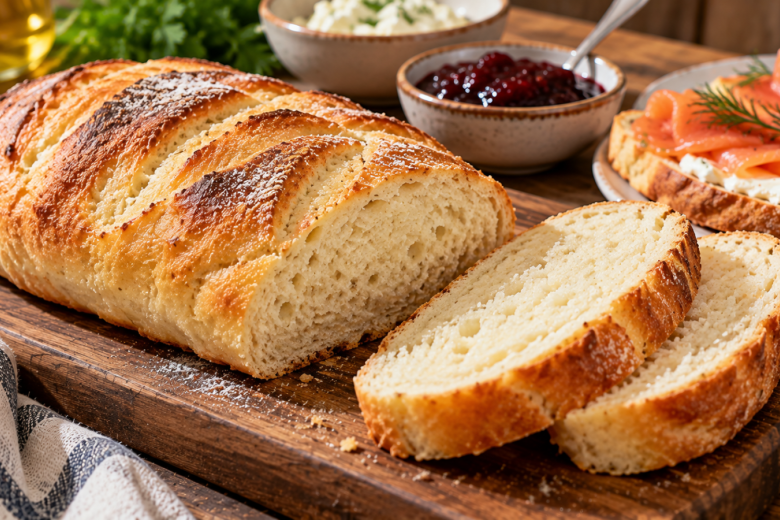 Проще не придумать: батон из творога — некалорийно и вкусно. Подаем и с рыбой, и с вареньем
