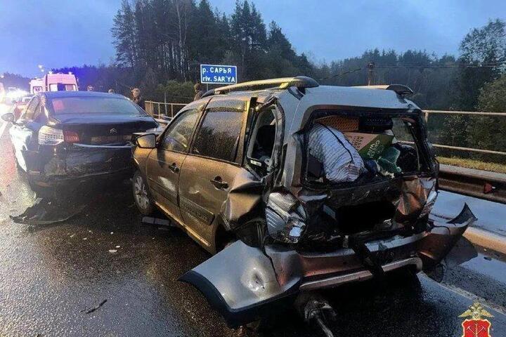 Двое взрослых и ребенок пострадали в массовом ДТП на трассе «Кола»
