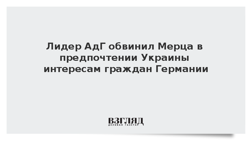 Лидер АдГ Хрупалла обвинил канцлера Мерца в предпочтении Украины интересам ФРГ
