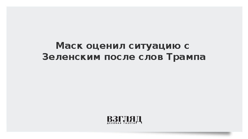 Маск скептически высказался о Зеленском после слов Трампа