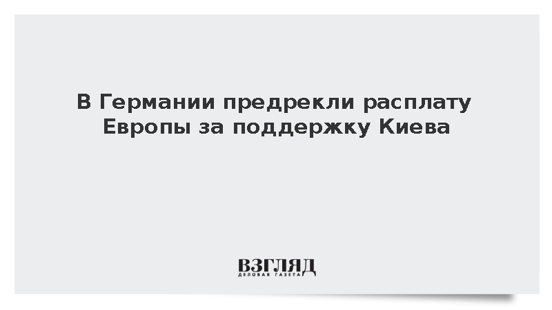 Депутат Дагделен: Европе придется расплачиваться за поддержку режима в Киеве