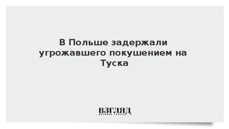 В Польше задержали мужчину из-за угроз покушения на премьера Туска