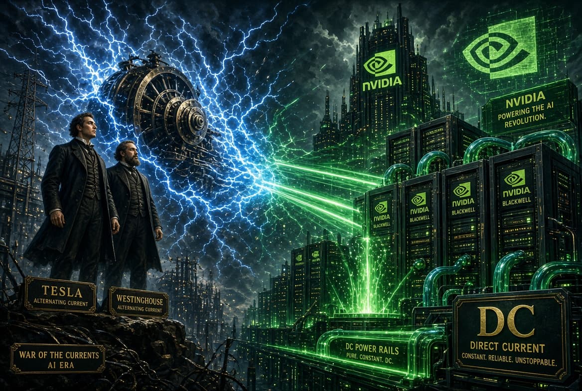 Nvidia,Google и Microsoft взялись активно продвигать постоянный ток спустя полторы сотни лет после исторической войны токов