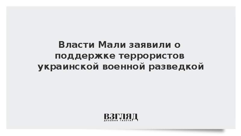 Власти Мали заявили о поддержке боевиков украинскими наемниками и разведкой