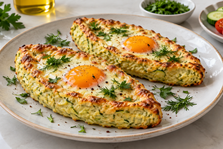 Хит из кабачков: хачапури «Кабачули» с яйцом — вкуснятина на завтрак из творожного теста
