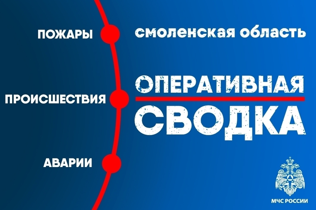 МЧС по Смоленской области отчиталось за сутки: четыре пожара, ДТП на трассе М-1 и подгоревший ужин