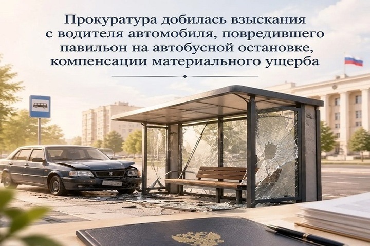 С пьяного липчанина взыскали почти миллион рублей за снесённый павильон на остановке