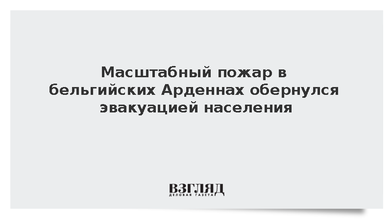 Крупный лесной пожар охватил 1,6 тыс. гектаров в бельгийских Арденнах