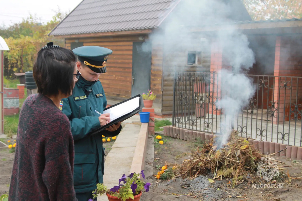 В Курске в СНТ «Дружба» авиаразведка МЧС обнаружила три точки возгорания