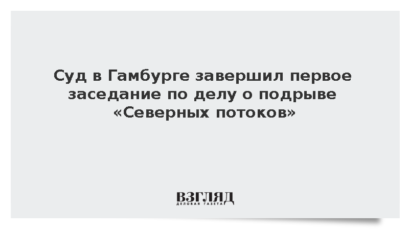 Первое заседание по делу о подрыве «Северных потоков» продлилось два часа