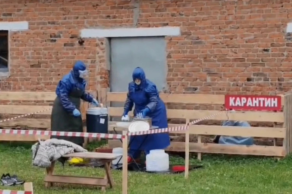 В калужских Сухиничах инсценировали очаг ящура