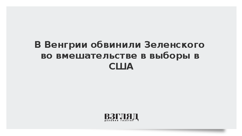 Венгерский аналитик Кошкович обвинил Зеленского во вмешательстве в выборы в США