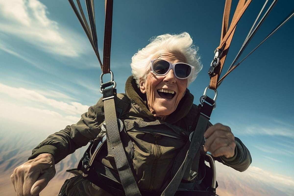 99-летняя британка установила рекорд Гиннесса, прокатившись на крыле самолета