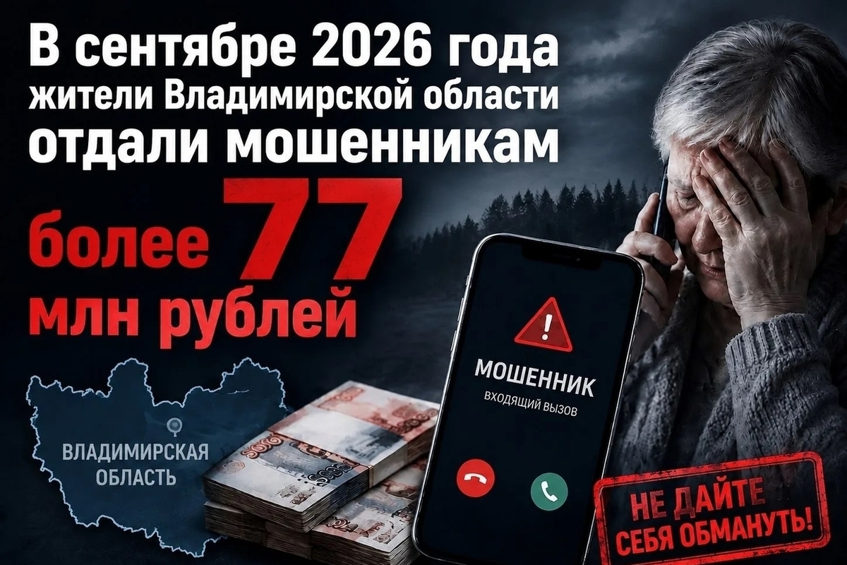 За сентябрь мошенники украли у владимирцев 77 млн рублей