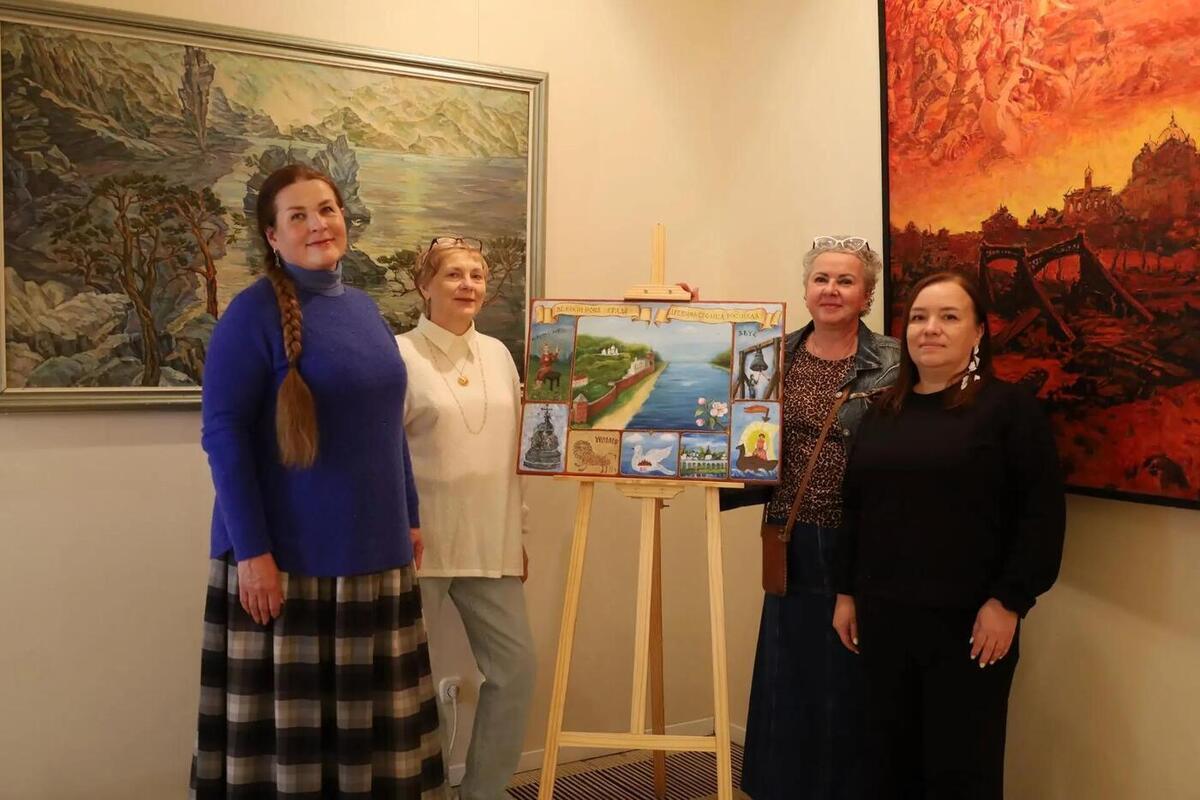 Новгородскому музею подарили написанную в 2026 году картину «Великiй Новъградъ»