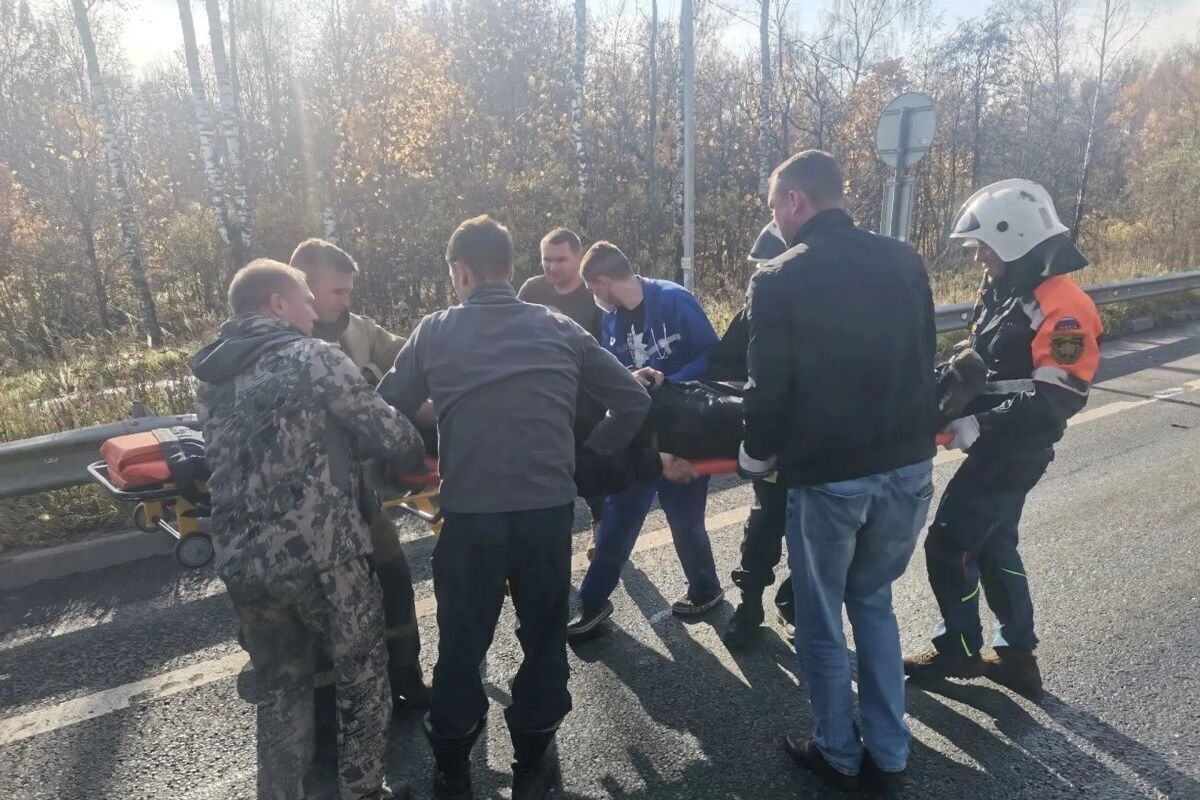 Водитель легковушки пострадал в жестком ДТП на трассе М-7 в деревне Пекша