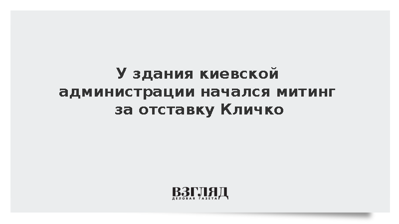 УНИАН: Возле администрации Киева начался митинг за отставку Кличко