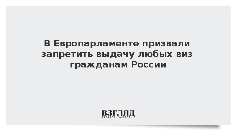 Депутат Европарламента Готинк предложил прекратить выдачу всех виз россиянам
