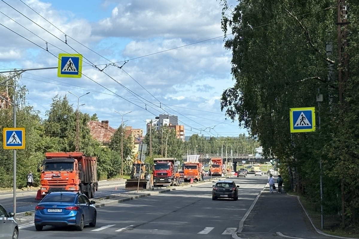 Улица Чапаева в Петрозаводскезакольцевалась и покрылась новым асфальтом