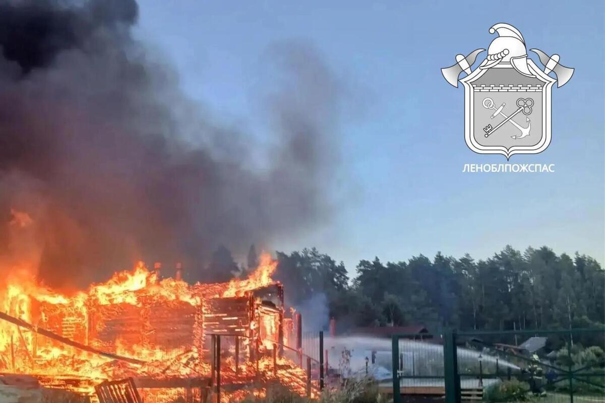 Огонь «порезвился» сразу на четырех участках в СНТ во Всеволожском районе