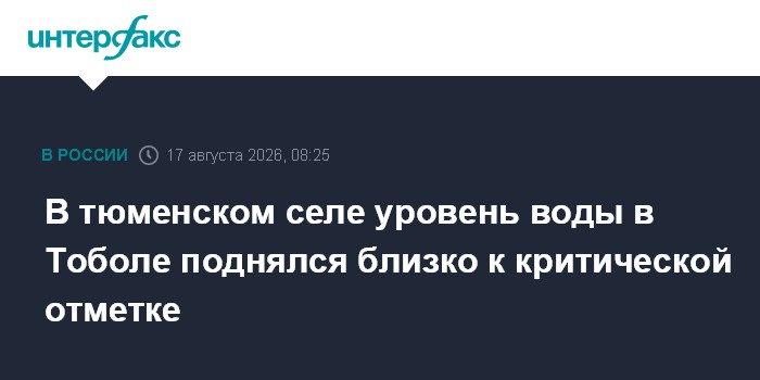 В тюменском селе уровень воды в Тоболе поднялся близко к критической отметке