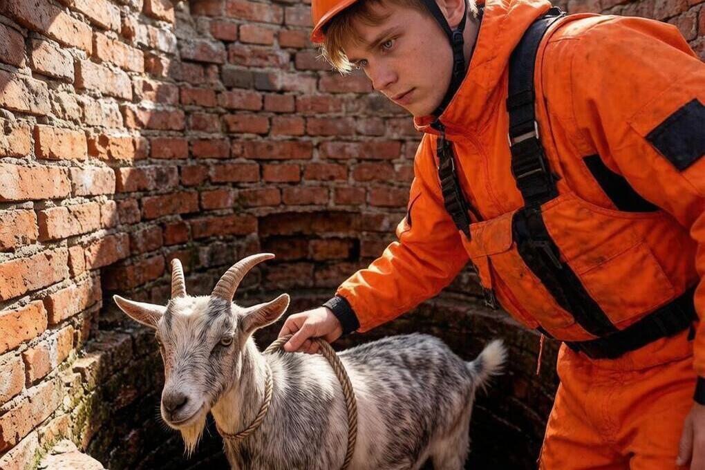Спасатели Каширы вытащили козла из колодца