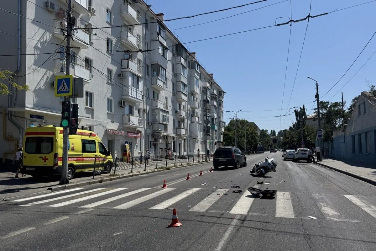 В Севастополе в ДТП пострадал мотоциклист