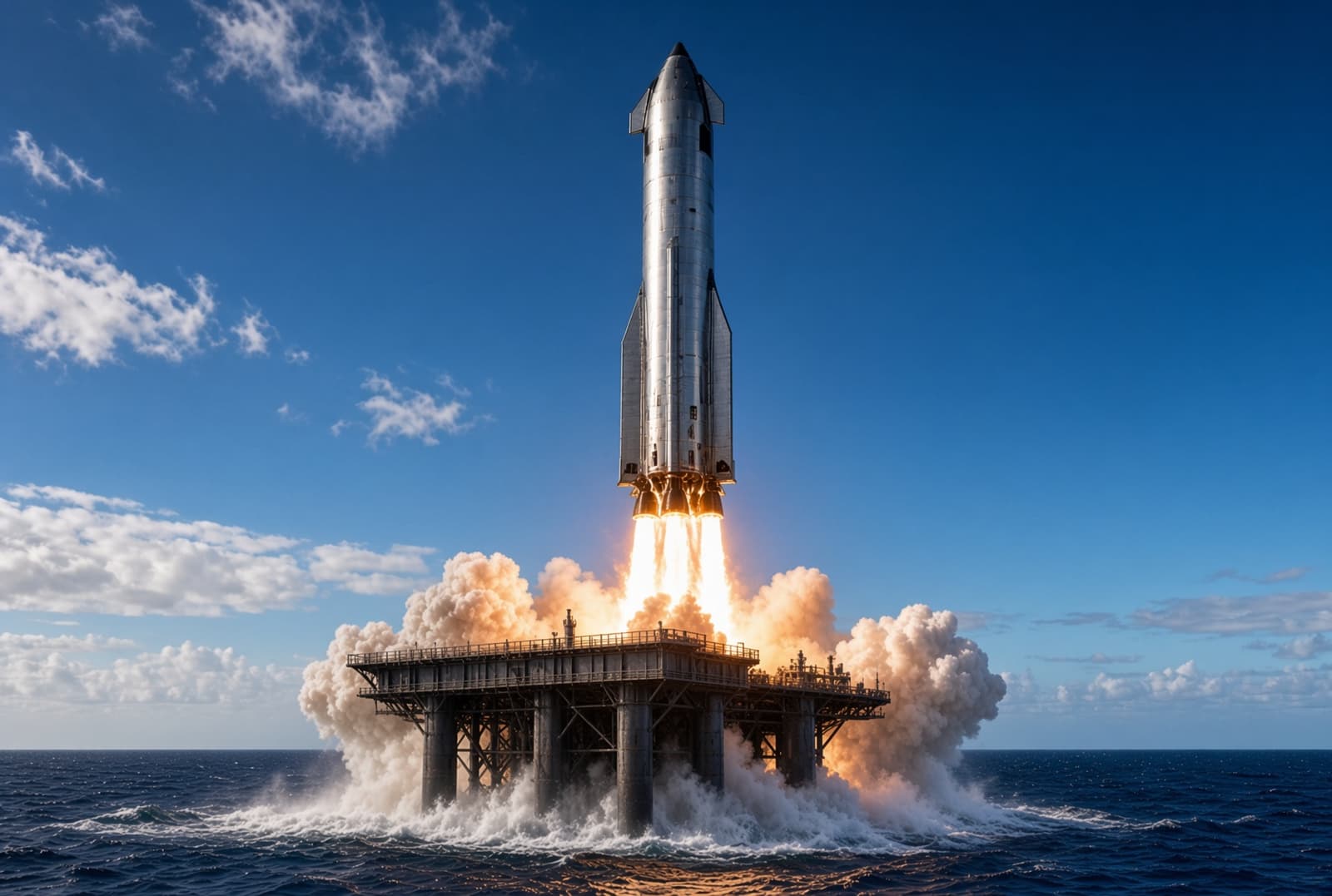 Starship хотят запускать и ловить в океане: SpaceX добивается разрешения США