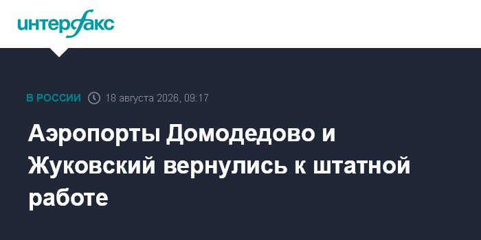 Аэропорты Домодедово и Жуковский вернулись к штатной работе