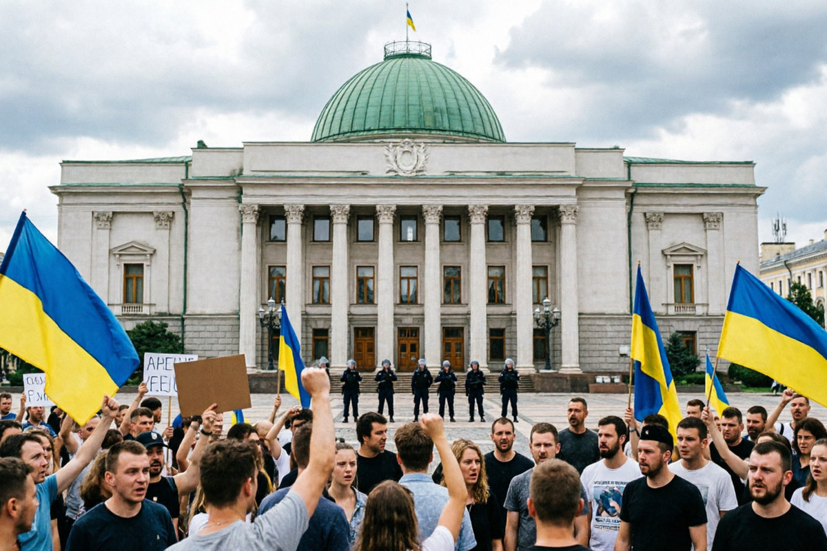 Верховная Рада вернулась с каникул на фоне протестов и криков «ганьба»
