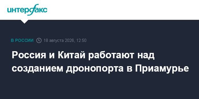 Россия и Китай работают над созданием дронопорта в Приамурье